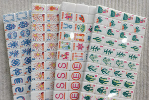 Set Completo di Tessere Mahjong Americane di Lusso Moderno Ranch Dusty White, 160 Pezzi, Strato Singolo in Acrilico, Qualità Premium per 4 Giocatori - Product Image 1
