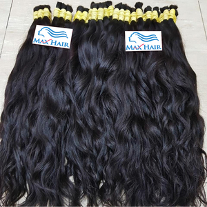 Naturel Noir 100% Brut 12A Cheveux Humains Tissage Bundle Raw Wave Bundles Indian Wave Peut Être Blanchi En Vrac Cheveux pour Tresses - Product Image 4