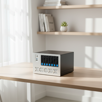 NAS8 Mid Tower Mini-ITX Disk Storage Server dengan Slot Kartu PCIe Full-height, Motherboard MATX, dan Chassis yang Dapat Ditukar Saat Panas - Tersedia