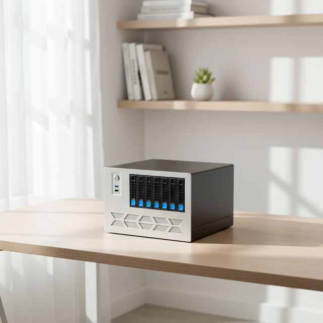 NAS8 Mid Tower Mini-ITX Disk Storage Server with Full-height PCIe Card Slot MATX Motherboard and Hot-swappable Chassis-in Stock