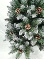 Hochwertiger Schneebedeckter Tannenzapfen Künstlicher Weihnachtsbaum Holzstamm Freistehend Heim- und Partydekoration Direktpreis ab Werk