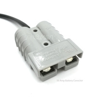 50A abu-abu baterai konektor kabel kawat Harness cepat konektor perumahan 2-tiang kabel