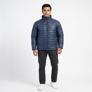 Veste matelassée en toile pour homme SAMI avec col montant et logo sur le devant - Respirante et à séchage rapide - Product Image 1