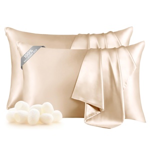 Taie d'<span class=keywords><strong>oreiller</strong></span> en soie brodée sur mesure ODM, soin capillaire, taille King, 22 Momme, housse de coussin en soie pour chambre à coucher - Product Image 1