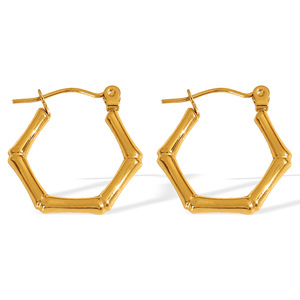 Pendientes de Aro Geométricos de Aleación de Zinc, Juego de Joyería de Moda Unisex en Tono Plateado y Dorado - Product Image 5