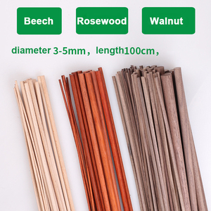 Bâtons en bois naturel manche rond non fini bois rouge violet canne à pêche goujons <span class=keywords><strong>bambou</strong></span> noir noyer bâton artisanat - Product Image 3
