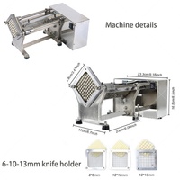 Professionele Supermarkt Retail Kleine Elektrische Frites Chips Snijmachine