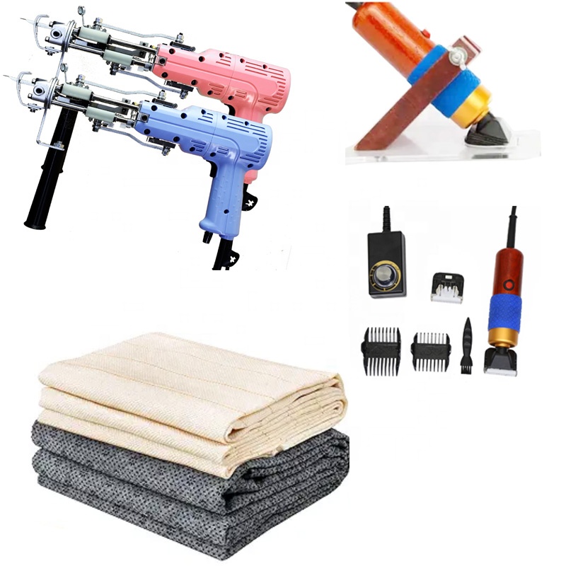 New arrival cut loop pile tufting gun trimmer monk cloth anti-slip backing fabric automatic rug carpet tufting machine for use