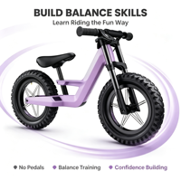 Vélo d'équilibre haut de gamme pour enfants de 2 ans et plus, unisexe, avec roues de 30,5 cm, frein à main, sûr, léger, design évolutif