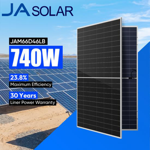 สินค้าพร้อมส่ง แผงโซลาร์เซลล์แบบสองหน้า Deep Blue 4.0 JA 740W Bifacial Solar N-type PERC Double Glass PV Module JAM66D45 LB ประสิทธิภาพสูง - Product Image 1
