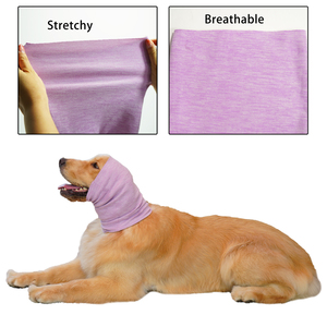 Cuffie Antirumore per Cani, Comode e Calmanti, Protezione dal Rumore, Fascia Elastica Morbida a Righe, Copriorecchie Caldi Invernali per Animali Domestici, Uso Quotidiano - Product Image 2