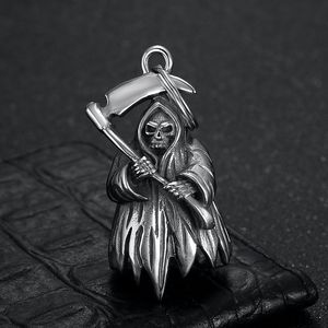 Porte-clés pendentif faucille de la mort en acier inoxydable, bijoux unisexes, broches de mode - Product Image 4