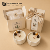 Bougie parfumée artisanale à la cire de soja, best-seller, pour Noël, dans un bocal en verre créatif