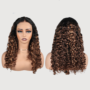 T1B/427 #   วิกผมมนุษย์แท้แบบไม่ต้องใช้กาว ทรงลอนใหญ่แบบพม่า  ขนาด 5x5  ปมฟอกสี  วิกผมลูกไม้ด้านหน้า  <span class=keywords><strong>ไฮ</strong></span><span class=keywords><strong>ไล</strong></span><span class=keywords><strong>ท์</strong></span>แบบออมเบรและลอนผมหนา - Product Image 6