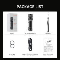 Lampe torche Sofirn SC29 puissante 3000lm EDC XHP50B LED IPX8 portable rechargeable par Type-C 21700