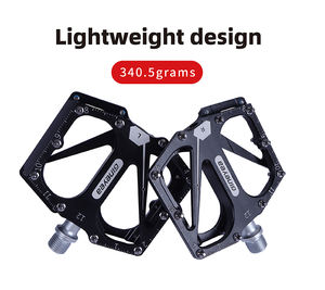 Pedales Victory Time Clock con Logotipo, Pines Asimétricos para un Agarre Superior, Plataforma Ancha <span class=keywords><strong>de</strong></span> Aluminio, para Uso en Bicicletas <span class=keywords><strong>de</strong></span> Montaña/Gravel/Commuter - Product Image 3