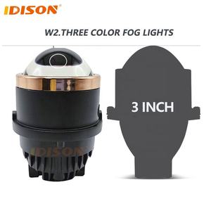 IDISON <span class=keywords><strong>W2</strong></span> Tricolor 3 pulgadas Bi-LED Proyector Versión Alta calidad 55W 45W 12V 6000K 4300K 3000K Faro antiniebla para automóvil Nuevo - Product Image 3