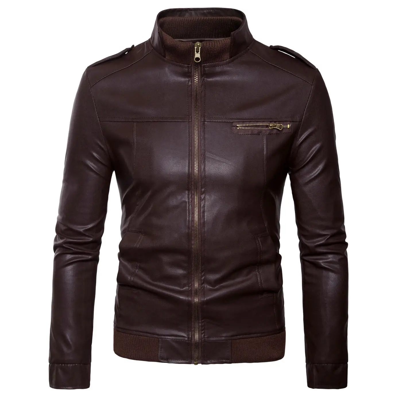 New Arrival Fashion Designs Boys Classic Biker Jacket Motorcycle Pu Faux Leather Jacket men leather coats