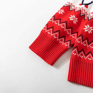 Pulls à col rond pour enfants, garçons et filles, en tricot élastique, à motifs de dessins animés d'automne, d'hiver et de Noël - Product Image 4