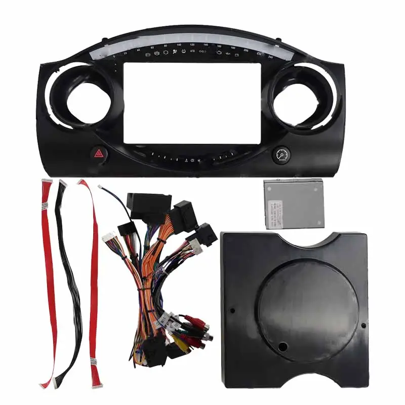 Adaptador para carros, caixa de decodificador e rádio Android, kit de montagem do painel para BMW Mini Cooper 2004-2006