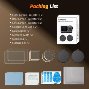 Protector de Pantalla Amazear HD para DJI Osmo Action 6, Pantalla OLED, Paquete de 6, Cobertura Total, Vidrio Templado, Instalación sin Burbujas - Product Image 5
