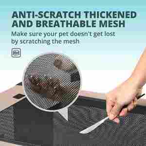 4 pintu portabel lipat pembawa hewan peliharaan anjing peti lembut bingkai baja kuat perjalanan kandang anjing kucing dapat dilipat - Product Image 4