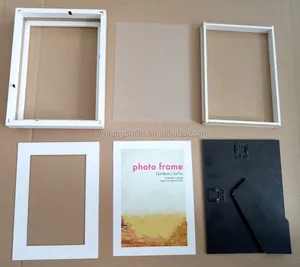 Large A0 A1 A2 A3 A4 black white matted wood picture frame, MDF thick picture photo frames, wall hanging wooden photo frame