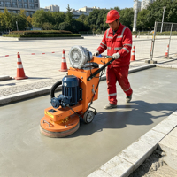 Ponceuse à sols à poussée avec réservoir d'eau pour le nivellement du béton et la rénovation des sols époxy, équipement de ponçage à longue durée de vie