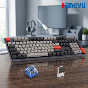 108-Key Kailh Axis Triple-Mode <b>Silent</b> Mechanical LED Backlit <b>Keyboard</b> New Hot-Swappable Design - Product Image 1