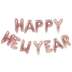 Happy New Year Letter Foil Balloons Multicolor Party Decoration - Product Image 3
