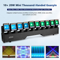Luz Móvil Giratoria LED RGBW RZ 10X20W con Barra de Anillo DMX para DJ, Discoteca, Escenario, Bodas, Fiestas y Clubes
