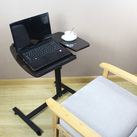 Bureau pour ordinateur portable en aluminium Transparent, hauteur réglable