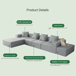 Canapé sectionnel créatif pour la maison <span class=keywords><strong>super</strong></span> doux transfrontalier nouvelle combinaison d'éponge canapé paresseux ensemble de salon avec canapé <span class=keywords><strong>super</strong></span> doux - Product Image 3