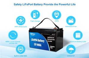 10 + 년 보증 12V 16V 24V 36V 블루 치아 저온 보호 LiFePO4 400A BMS 6000 + 딥 사이클 리튬 이온 마린 배터리 - Product Image 6