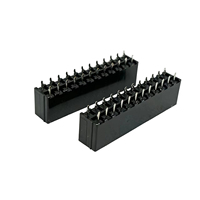 Conector de Cable a Placa Hongsheng, Enchufe de Alimentación ATX, Carcasa Negra, Doble Fila, 24 Pines, Caja de Conexión para Placa Base de Ordenador