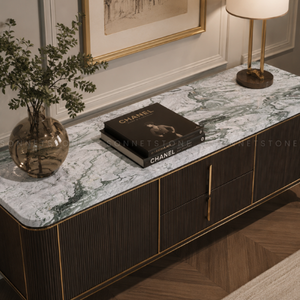 Marbre vert onyx de luxe avec une translucidité verte vibrante créant des effets rétroéclairés extraordinaires pour les intérieurs de dalles en pierre - Product Image 2