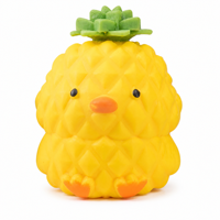 Jouet anti-stress Squishy Canard Ananas en TPR, jouet sensoriel à presser, cadeau mignon pour enfants