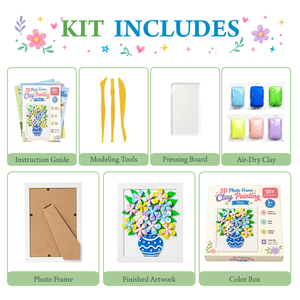 Kit <span class=keywords><strong>de</strong></span> pintura <span class=keywords><strong>de</strong></span> arcilla 3D al por mayor para marcos <span class=keywords><strong>de</strong></span> fotos, arte en relieve <span class=keywords><strong>de</strong></span> flores para jarrones, no tóxico, decoración del hogar DIY, regalo para niños, OEM - Product Image 2