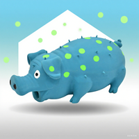 2025 nouvelle vente chaude usine Stock bas prix de gros animal de compagnie chat chien nettoyage des dents bâton à mâcher résistant aux morsures Latex Spot cochon