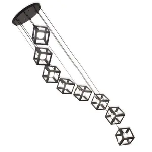 Simple modern Nordic lighting Bird cage chandelier iron coop pendant light LED hanging lamp