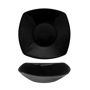 Assiette carrée Eclipse Black 21,3 × 21,3 cm en verre Bormioli Rocco - Product Image 1