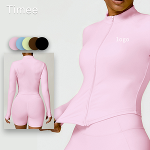 New Design Outfit Wholesale Oem Sports Women Yoga Wear Fitness Jackets Zip Sweatshirt Sports Jacket