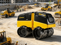 Compacteur de sol télécommandé d'occasion BOMAG BMP8500 1,5 tonne avec moteur Kubota, pompe et roulement, norme EPA EURO 5, puissance 18 kW