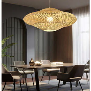 Lámpara de Techo de Ratán Hecha a Mano, Estilo Antiguo, 15w, para Dormitorio, Sala de Estar, Comedor, Bar - Product Image 4