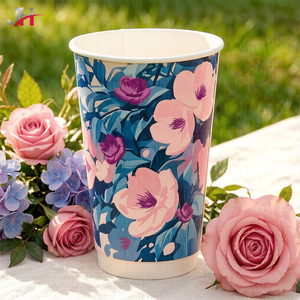 Bicchieri di Carta Personalizzati con Logo Stampato 290ml-650ml, Tazze a Doppia Parete Usa e Getta per Bevande Calde - Product Image 2