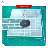 Scène en verre portable en alliage d'aluminium transparent avec design modulaire et haute capacité de charge pour les mariages