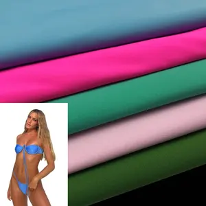 NO MOQ tecidos de spandex de nylon respirável de quatro vias, alta qualidade e alta elasticidade para trajes de banho