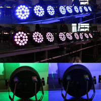 Projecteur LED Par 18*10W DMX RGBW 4-en-1 plat pour scène, DJ, mariage, fête, discothèque, bar