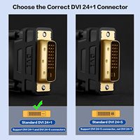 Adaptateur Jasoz B106 DVI-D 24+1 vers VGA 15 broches mâle-mâle, 1,8 m, Full HD 1080P pour moniteur PC et projecteur, gaine en PVC