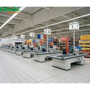 Modern Retail <b>Checkout</b> <b>Counter</b> POS Cashier Desk with Acrylic Display for Supermarket Grocery Store - Product Image 5